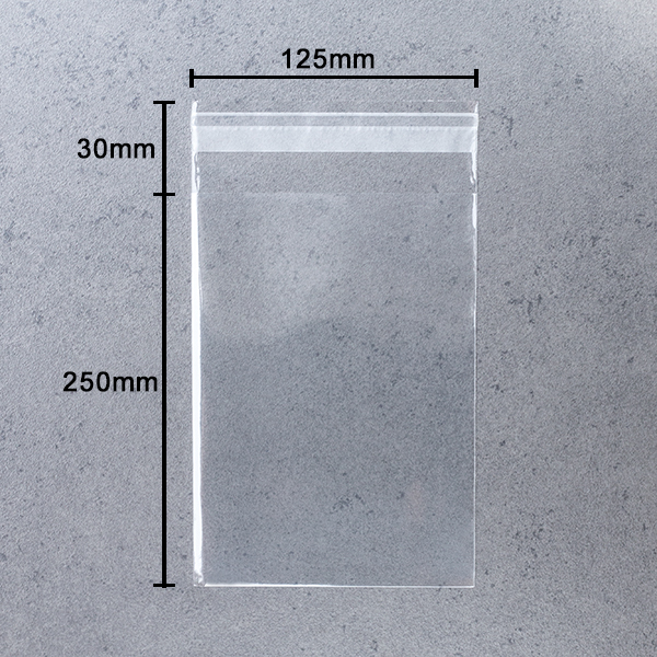 40 Micron Mounted Photograph Cellophane Display Bags Self Seal Pack of 25-13 x 13-339mm x 331mm 30mm Self Seal Flap