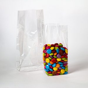 130 x 75 x 300mm Clear Gusset Cellophane Bag - The Cello King